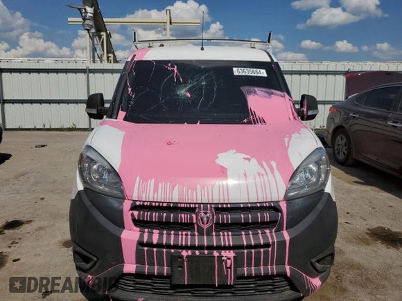 2016 Ram ProMaster City Cargo Tradesman with VIN ZFBERFAT6G6A98536, listed as a Copart auction lot 63635664 with 180,700 mi miles and Salvage Title. Bid and sale history available at DreamBid. Image 5.