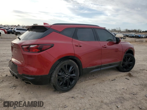 2021 Chevrolet Blazer RS with VIN 3GNKBKRS6MS539943, listed as a Copart auction lot 48931455 with 92,235 mi miles and Salvage title. Bid and sale history available at DreamBid. Image 3.
