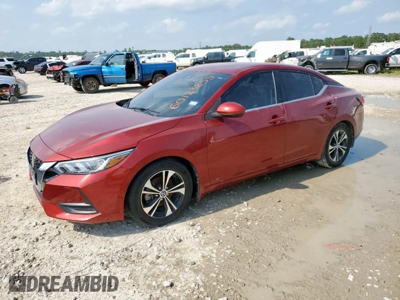 2021 Nissan Sentra SV with VIN 3N1AB8CV5MY310650, listed as a Copart auction lot 60123855 with 68,527 mi miles and Salvage title. Bid and sale history available at DreamBid. Image 1.