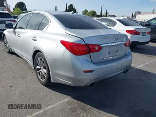 2014 Infiniti Q50 Sport with VIN JN1BV7AP9EM674097, listed as a IAAI auction lot 41741697 with 105,797 mi miles and . Bid and sale history available at DreamBid. Image 3.