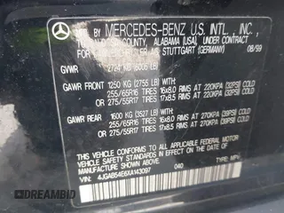1999 Mercedes-Benz M 320/430/500 с VIN 4JGAB54E6XA143097, выставлен на аукционе IAAI как лот 42005462 с пробегом 194 260 миль миль и . История ставок и продаж доступна на DreamBid. Изображение 9.