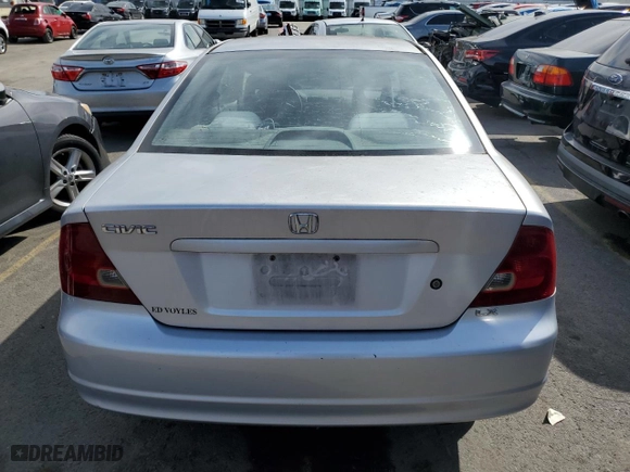 2001 Honda Civic LX with VIN 1HGEM22541L120142, listed as a Copart auction lot 45400625 with 165336 miles and Salvage Title. Bid and sale history available at carsss.com. Image 6.