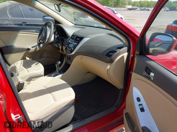 2012 Hyundai Accent GLS with VIN KMHCU4AE3CU210782, listed as a IAAI auction lot 42159648 with 113,327 mi miles. Bid and sale history available at carsss.com. Image 5.
