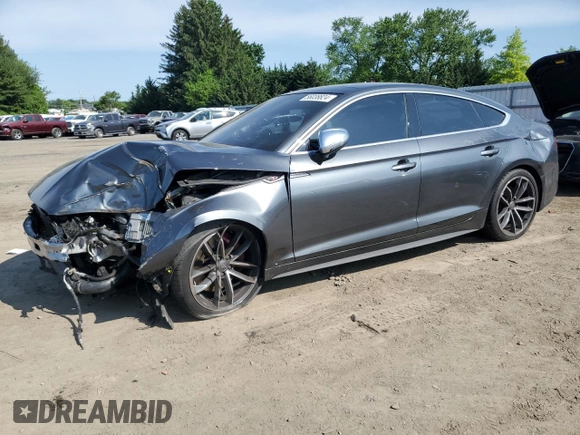 2018 Audi S5 Sportback Prestige z VIN WAUC4CF54JA097251, wystawiony jako Copart lot #56038824 z przebiegiem Nie podano mil oraz Szkoda całkowita • Salvage title. Historia ofert i sprzedaży dostępna na DreamBid. Obrazek 1.