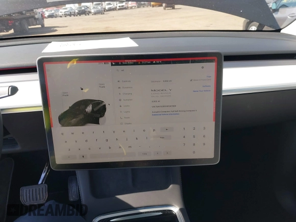 2025 Tesla Model Y Long Range with VIN 7SAYGDEEXSF267888, listed as a IAAI auction lot 41807129 with 3,002 mi miles and . Bid and sale history available at DreamBid. Image 18.
