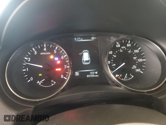 2017 Nissan Rogue S with VIN KNMAT2MV3HP531788, listed as a Copart auction lot 58473905 with 95,700 mi miles and Salvage title. Bid and sale history available at DreamBid. Image 9.