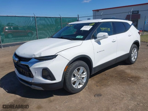 2022 Chevrolet Blazer LT with VIN 3GNKBHR43NS219954, listed as a IAAI auction lot 41849556 with 57,836 mi miles. Bid and sale history available at carsss.com. Image 2.