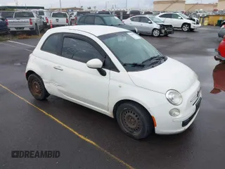 2012 FIAT 500 Pop with VIN 3C3CFFAR7CT119641, listed as a IAAI auction lot 41806092 with 130,922 mi miles. Bid and sale history available at carsss.com. Image 1.