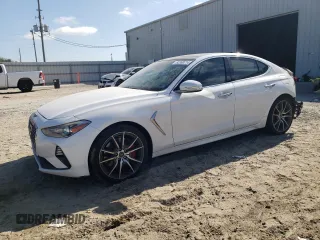 2019 Genesis G70 Advanced with VIN KMTG74LE5KU023988, listed as a Copart auction lot 82390714 with 112,524 mi miles and Non Repairable. Bid and sale history available at carsss.com. Image 1.