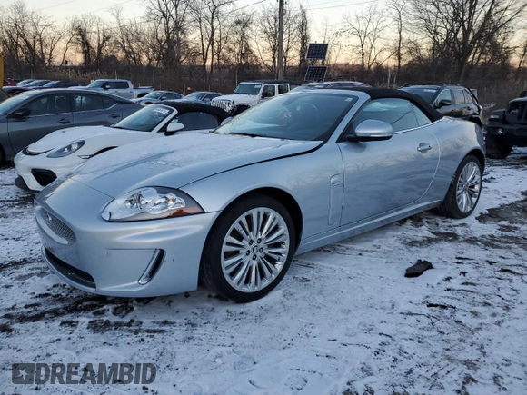2010 Jaguar XK with VIN SAJWA4GB7ALB35518, listed as a Copart auction lot 86475814 with 32,910 mi miles and Salvage Title. Bid and sale history available at carsss.com. Image 1.