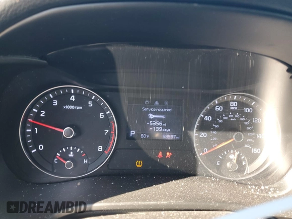 2020 Kia Forte LXS with VIN 3KPF24AD7LE191439, listed as a Copart auction lot 46739535 with 58,597 mi miles and Salvage Title. Bid and sale history available at carsss.com. Image 9.