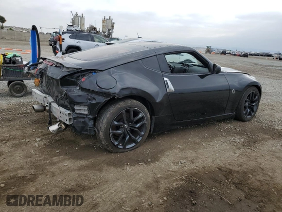2015 Nissan 370Z with VIN JN1AZ4EH8FM444456, listed as a Copart auction lot 76279024 with 58,513 mi miles and Salvage Title. Bid and sale history available at carsss.com. Image 3.