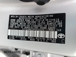 2023 Toyota Corolla LE with VIN 5YFB4MDE9PP014375, listed as a Copart auction lot 79112644 with 10,715 mi miles and Clean Title. Bid and sale history available at carsss.com. Image 13.