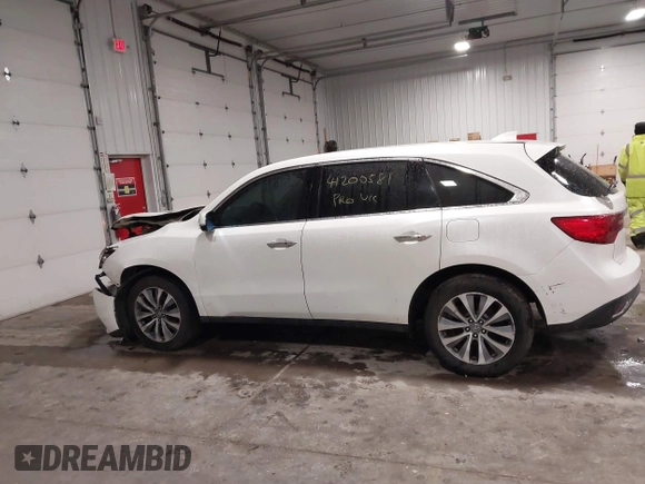2015 Acura MDX Tech Pkg with VIN 5FRYD4H42FB006235, listed as a IAAI auction lot 41200581 with 159,681 mi miles. Bid and sale history available at carsss.com. Image 13.