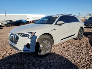 2021 Audi e-tron Prestige with VIN WA1VABGE3MB027942, listed as a Copart auction lot 40094494 with 17,593 mi miles and . Bid and sale history available at DreamBid. Image 1.