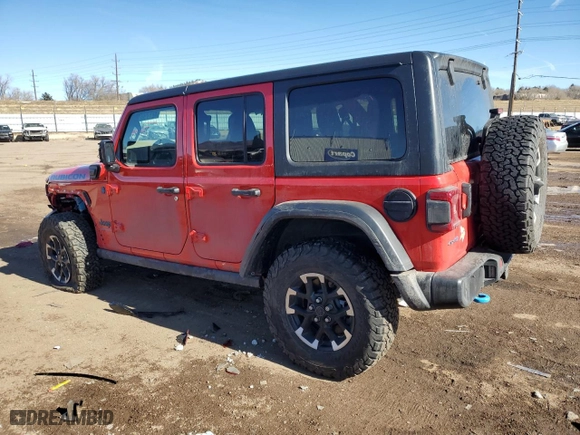 2024 Jeep Wrangler 4xe Rubicon with VIN 1C4RJXR67RW162433, listed as a Copart auction lot 42179315 with 2,877 mi miles and Salvage Title. Bid and sale history available at carsss.com. Image 2.