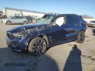 2022 BMW X5 M with VIN 5YMJU0C00N9M60595, listed as a Copart auction lot 80490364 with 0 mi miles and Salvage Title. Bid and sale history available at carsss.com. Image 1.