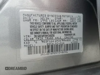 2017 Nissan Sentra SV с VIN 3N1AB7AP2HY248256, выставлен на аукционе Copart как лот 63624125 с пробегом 124 361 миль миль и Чистый • Clean title. История ставок и продаж доступна на DreamBid. Изображение 12.