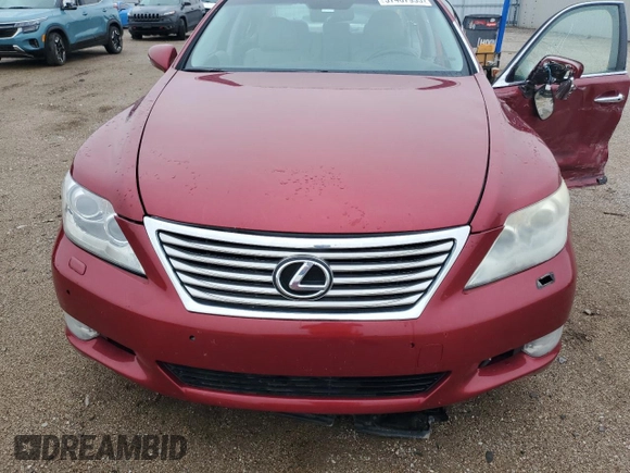 2011 Lexus LS 460 with VIN JTHCL5EF6B5012415, listed as a Copart auction lot 57467955 with Not provided miles and Salvage title. Bid and sale history available at DreamBid. Image 11.