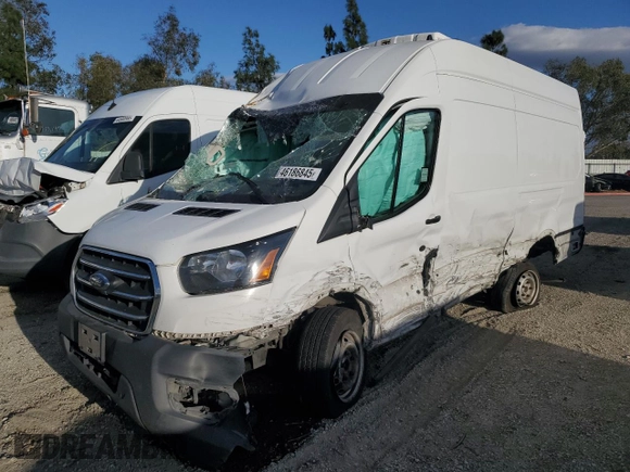 2020 Ford Transit Cargo with VIN 1FTBW3X80LKA53908, listed as a Copart auction lot 46186845 with Not Provided miles and Salvage Title. Bid and sale history available at DreamBid. Image 1.