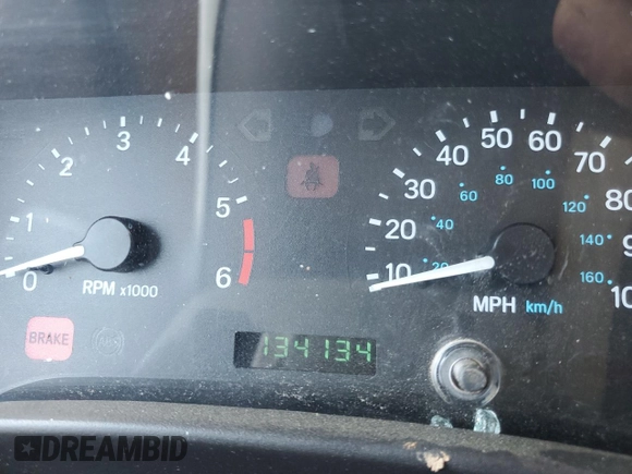 1999 Jeep Wrangler Sahara with VIN 1J4FY49S0XP489462, listed as a Copart auction lot 54750405 with 134,134 mi miles and Non repairable. Bid and sale history available at DreamBid. Image 9.