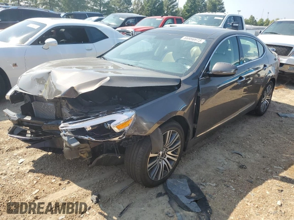 2015 Kia Cadenza Premium with VIN KNALN4D76F5173172, listed as a Copart auction lot 66956673 with 37,974 mi miles and Salvage Title. Bid and sale history available at carsss.com. Image 1.