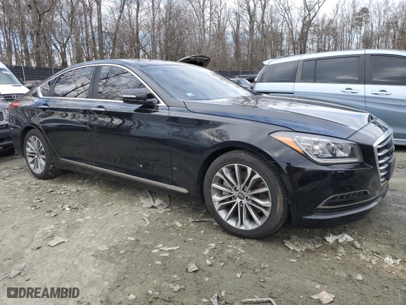 2015 Hyundai Genesis 3.8L with VIN KMHGN4JEXFU039273, listed as a Copart auction lot 45226855 with 0 mi miles and Salvage Title. Bid and sale history available at carsss.com. Image 4.