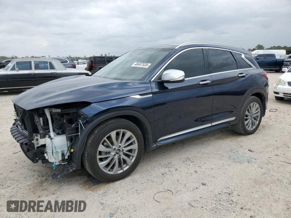 2023 Infiniti QX50 Luxe с VIN 3PCAJ5BA6PF106162, выставлен на аукционе Copart как лот 48497535 с пробегом 23 003 миль миль и Списание • Salvage title. История ставок и продаж доступна на DreamBid. Изображение 1.