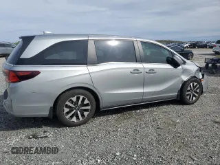 2025 Honda Odyssey EX-L z VIN 5FNRL6H64SB021786, wystawiony jako Copart lot #51176025 z przebiegiem 1 942 mil mil oraz Szkoda całkowita • Salvage title. Historia ofert i sprzedaży dostępna na DreamBid. Obrazek 3.