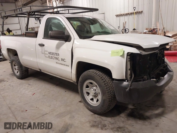 2016 Chevrolet Silverado 1500 Work Truck with VIN 1GCNCNEH1GZ189790, listed as a IAAI auction lot 41536340 with 143,000 mi miles. Bid and sale history available at carsss.com. Image 1.