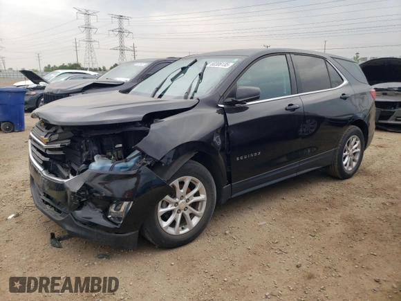 2018 Chevrolet Equinox LT with VIN 3GNAXJEV2JL100543, listed as a Copart auction lot 60306135 with 65,539 mi miles and Salvage title. Bid and sale history available at DreamBid. Image 1.