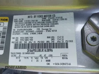 2020 Ford Fusion SE z VIN 3FA6P0LU8LR163896, wystawiony jako IAAI lot #41994803 z przebiegiem 89 892 mil mil oraz . Historia ofert i sprzedaży dostępna na DreamBid. Obrazek 9.