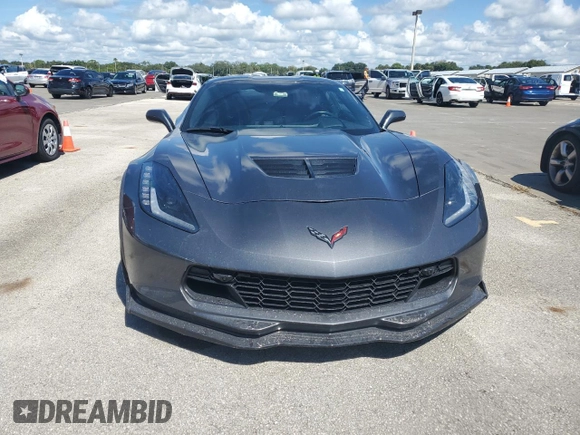2017 Chevrolet Corvette Z06 2LZ with VIN 1G1YS2D69H5603737, listed as a Copart auction lot 73767964 with 0 mi miles and Salvage Title. Bid and sale history available at carsss.com. Image 5.