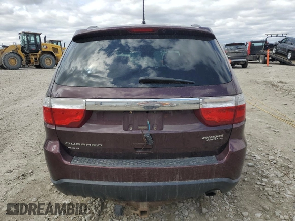 2012 Dodge Durango SXT with VIN 1C4RDJAG4CC146918, listed as a Copart auction lot 52524935 with 177,366 mi miles and Non repairable. Bid and sale history available at DreamBid. Image 6.