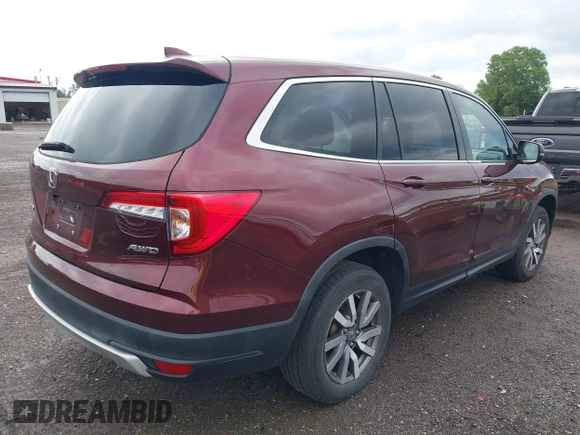 2021 Honda Pilot EX-L with VIN 5FNYF6H53MB094015, listed as a IAAI auction lot 42545722 with 66,065 mi miles and . Bid and sale history available at DreamBid. Image 4.