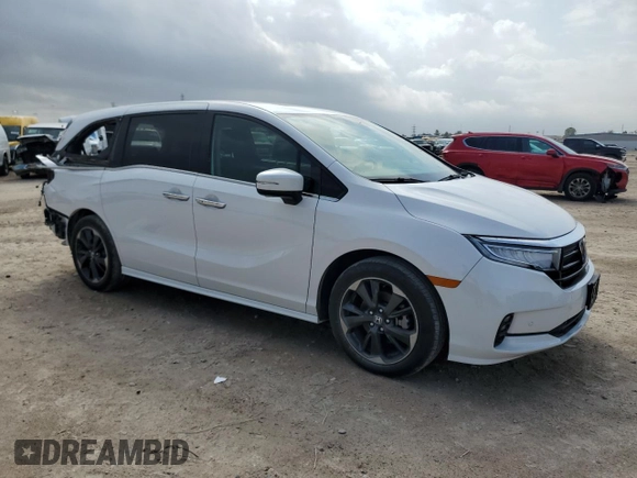 2024 Honda Odyssey Elite with VIN 5FNRL6H98RB021987, listed as a Copart auction lot 47383245 with 17,806 mi miles and Salvage Title. Bid and sale history available at carsss.com. Image 4.