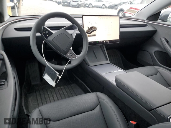 2025 Tesla Model 3 Long Range with VIN 5YJ3E1EA7SF969403, listed as a Copart auction lot 55348185 with 2,613 mi miles and Salvage title. Bid and sale history available at DreamBid. Image 8.
