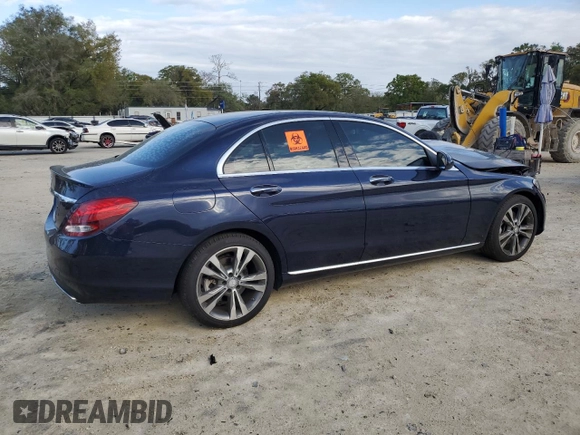 2016 Mercedes-Benz C 300 with VIN WDDWF4JB7GR145676, listed as a Copart auction lot 50071765 with 43,350 mi miles and Salvage Title. Bid and sale history available at carsss.com. Image 3.