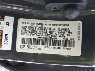 2010 Toyota Corolla with VIN 1NXBU4EE1AZ324038, listed as a IAAI auction lot 42488922 with 141,822 mi miles and . Bid and sale history available at DreamBid. Image 9.