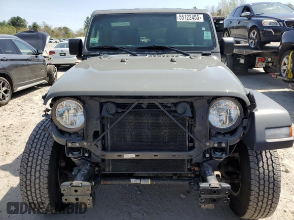 2019 Jeep Wrangler Unlimited Sport Altitude z VIN 1C4HJXDG4KW529970, wystawiony jako Copart lot #55122455 z przebiegiem 78 460 mil mil oraz Szkoda całkowita • Salvage title. Historia ofert i sprzedaży dostępna na DreamBid. Obrazek 5.