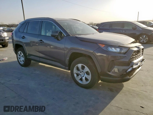 2019 Toyota RAV4 LE with VIN 2T3H1RFV3KW044273, listed as a Copart auction lot 49801745 with 104,512 mi miles and Salvage Title. Bid and sale history available at carsss.com. Image 4.