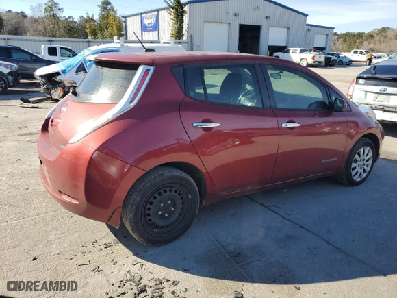 2015 Nissan LEAF SL with VIN 1N4AZ0CP6FC323954, listed as a Copart auction lot 42581985 with 70,525 mi miles and Salvage Title. Bid and sale history available at carsss.com. Image 3.