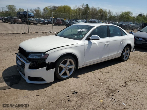 2012 Audi A4 2.0T Premium with VIN WAUBFAFL3CA115914, listed as a Copart auction lot 54256245 with 92,015 mi miles and Clean Title. Bid and sale history available at carsss.com. Image 1.