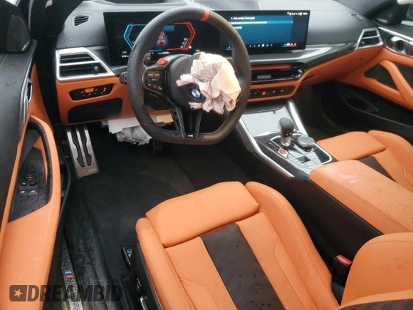 2025 BMW M4 Competition with VIN WBS23HK00SCT37239, listed as a Copart auction lot 82076914 with 2,868 mi miles and Salvage Title. Bid and sale history available at carsss.com. Image 8.