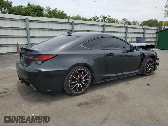 2023 Lexus RC F with VIN JTHDP5BC9P5008837, listed as a Copart auction lot 63483635 with 5,908 mi miles and Salvage title. Bid and sale history available at DreamBid. Image 3.