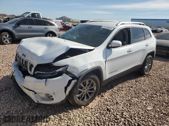 2021 Jeep Cherokee Latitude Lux with VIN 1C4PJLMXXMD156291, listed as a Copart auction lot 81510534 with 41,575 mi miles and Salvage Title. Bid and sale history available at carsss.com. Image 1.