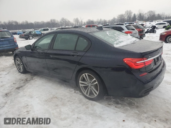 2018 BMW 7 Series 750i xDrive with VIN WBA7F2C54JB238260, listed as a Copart auction lot 89202965 with 51,634 mi miles and Salvage Title. Bid and sale history available at carsss.com. Image 2.