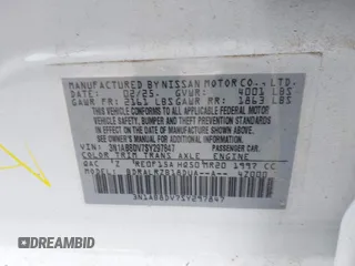 2025 Nissan Sentra SR with VIN 3N1AB8DV7SY297847, listed as a IAAI auction lot 42087240 with 5,127 mi miles and . Bid and sale history available at DreamBid. Image 9.