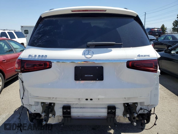 2021 Mercedes-Benz GLS 580 with VIN 4JGFF8GE8MA408511, listed as a Copart auction lot 53691404 with 27,414 mi miles and Salvage Title. Bid and sale history available at DreamBid. Image 6.
