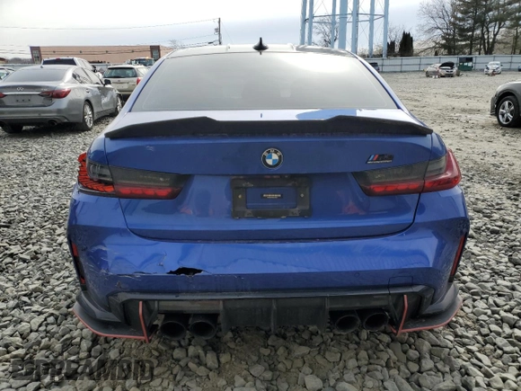 2022 BMW M3 Competition xDrive with VIN WBS43AY01NFL80708, listed as a Copart auction lot 46034615 with Not provided miles and Salvage title. Bid and sale history available at DreamBid. Image 6.